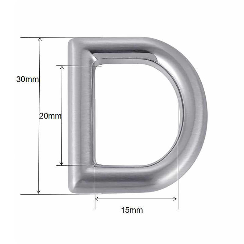 15mm*20mm Nickle-free color environmental D ring for high-end handbag