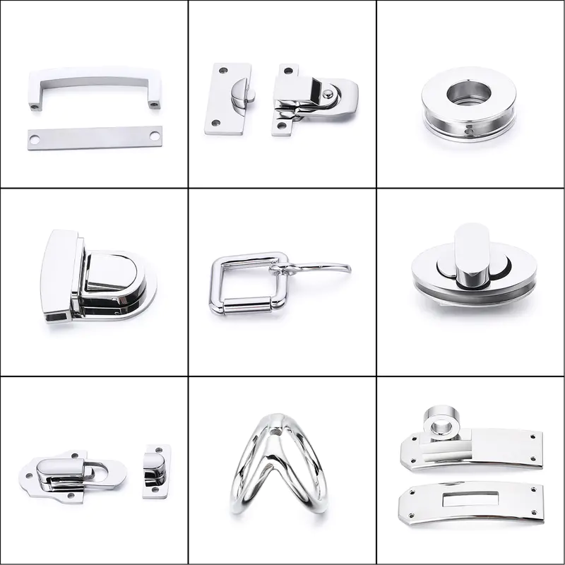 Handbags Parts Buckle Stainless Steel Hook Ring Lock Purse Handle Handbag Stainless Steel Hardware Accessories