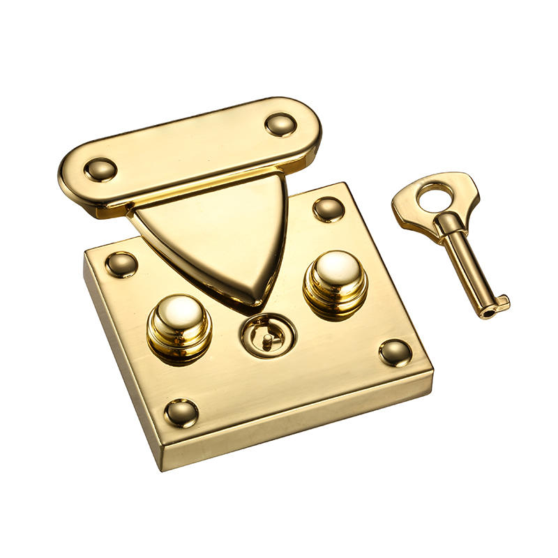 Gold escutcheon key lock for handbag