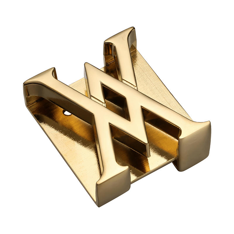 Gold customized Logo men's strap buckle