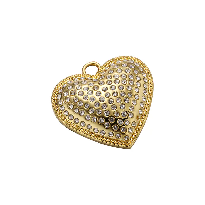 Gold love form  Beads and zinc alloy label