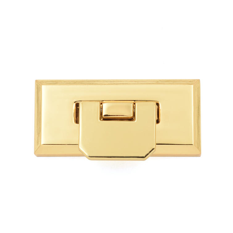 Personalized Metal Oval Twist Handbag Lock Flap Purse Gold Lock hardware