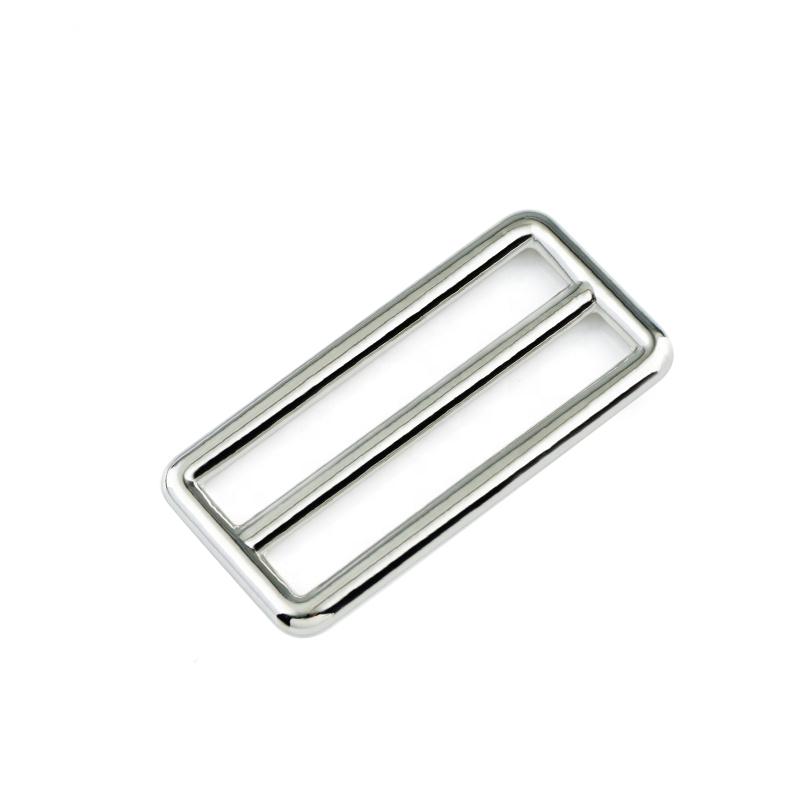 Bag Hardware Adjustable Zinc Alloy Polished  40 mm Metal Buckle For Leather Bag